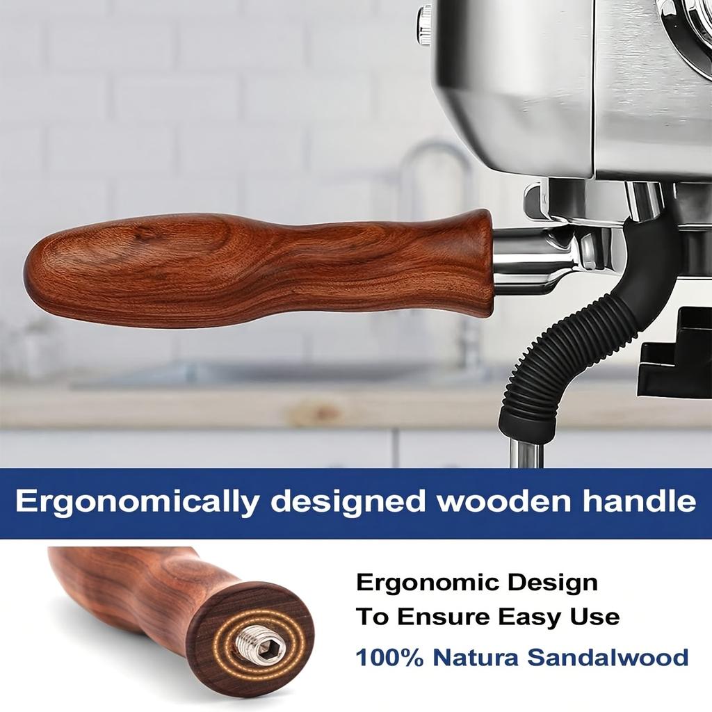 Coffee Portafilter Handle M10 Durable Wooden Coffee Filter Handle Solid Wood Filter Holder Handle Espresso Coffee Machine 3