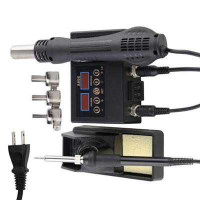 Soldering Station Set Integrated Hot Air Guns Space Saving Design Digital Temperature Display For Efficient Rework