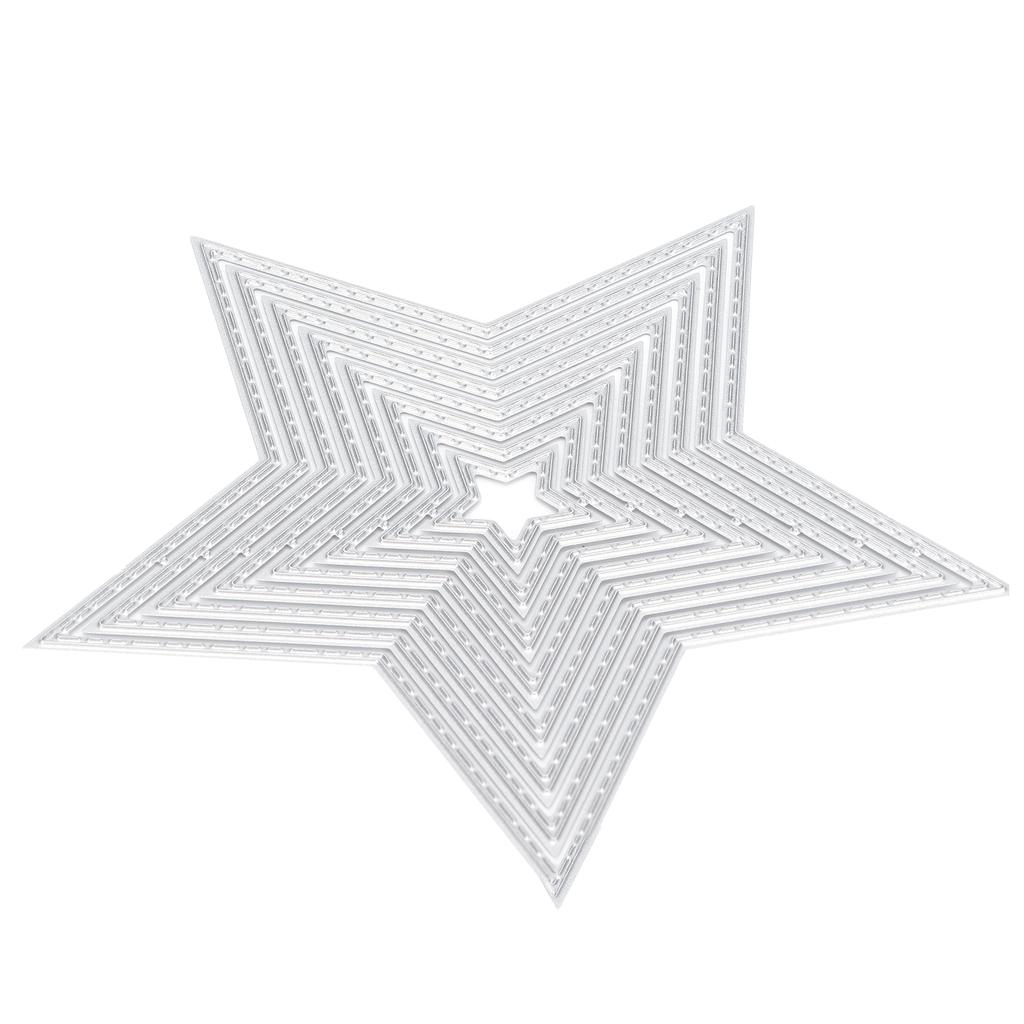 Metal Cutting Die Fivepointed Star Shape Emboss Stencil Album Decorative Etched Dies for  Craft P