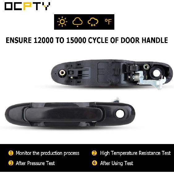 OCPTY Door Handle Exterior Front Driver Left Side Replacement fit 1998-2003 Sienna Outside Door Handle Black