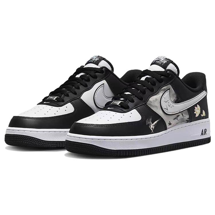 Nike Air Force 1 Low top Skateboard Shoes Men's White Black DV0788-001(Team10-)