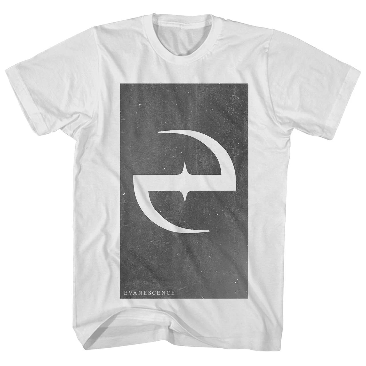 

Evanescence Faded E Logo Mens T T-Shirt Music Classic Rock Band Tee New White 3XL