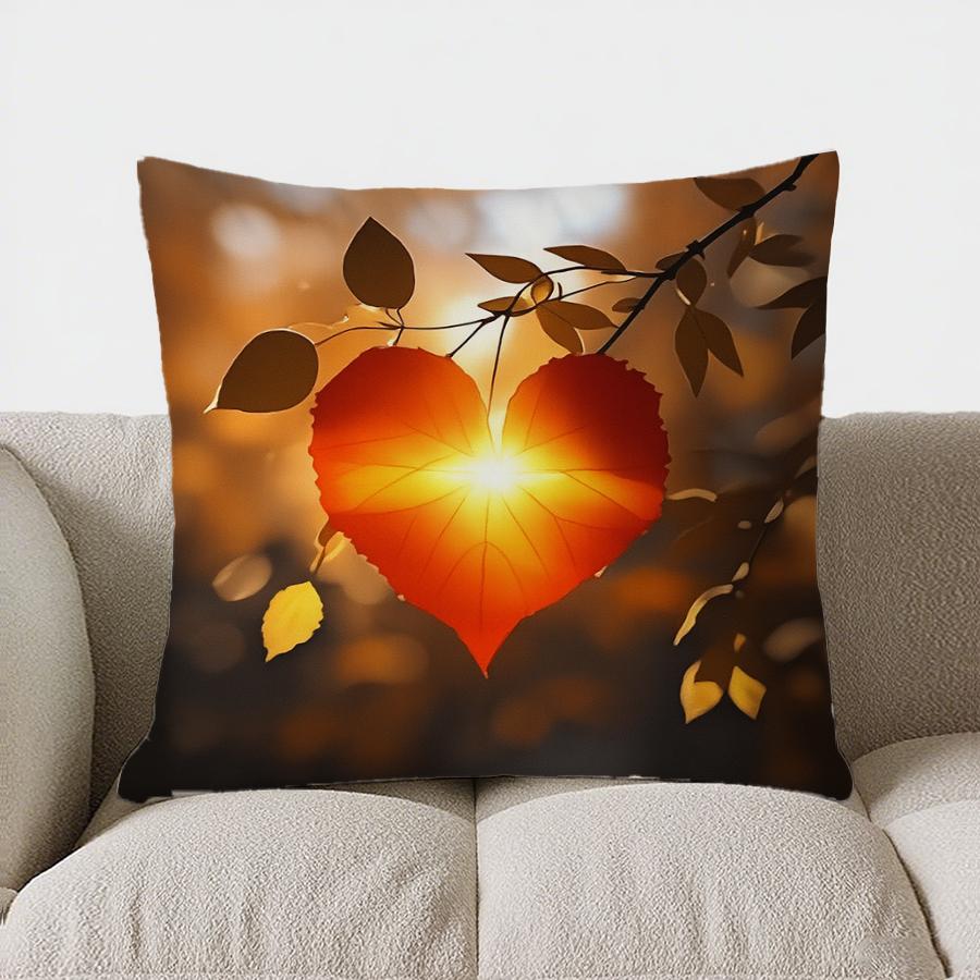 Home Decor Autumn Leaves Pattern Decorative Throw Pillow Pattern Cushion Cover Suitable For Sofa Bedroom Car Pillow Cover