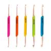 5 Pcs Crochet Hooks Soft Rubber Handle Knitting Needle Set Double Head Crochet Needle Crochet Supplies for Knitting