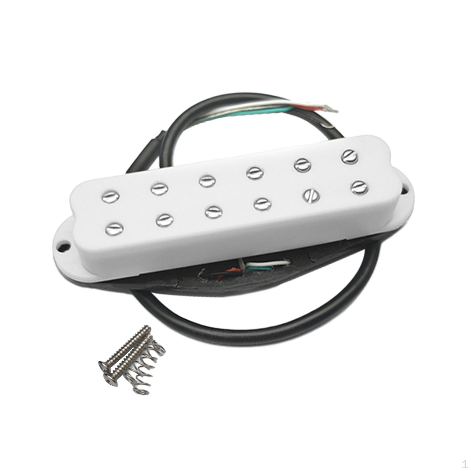 

Гитарный звукосниматель Single Coil Double Rails Аксессуар Металлическая электрическая часть Замена для белый