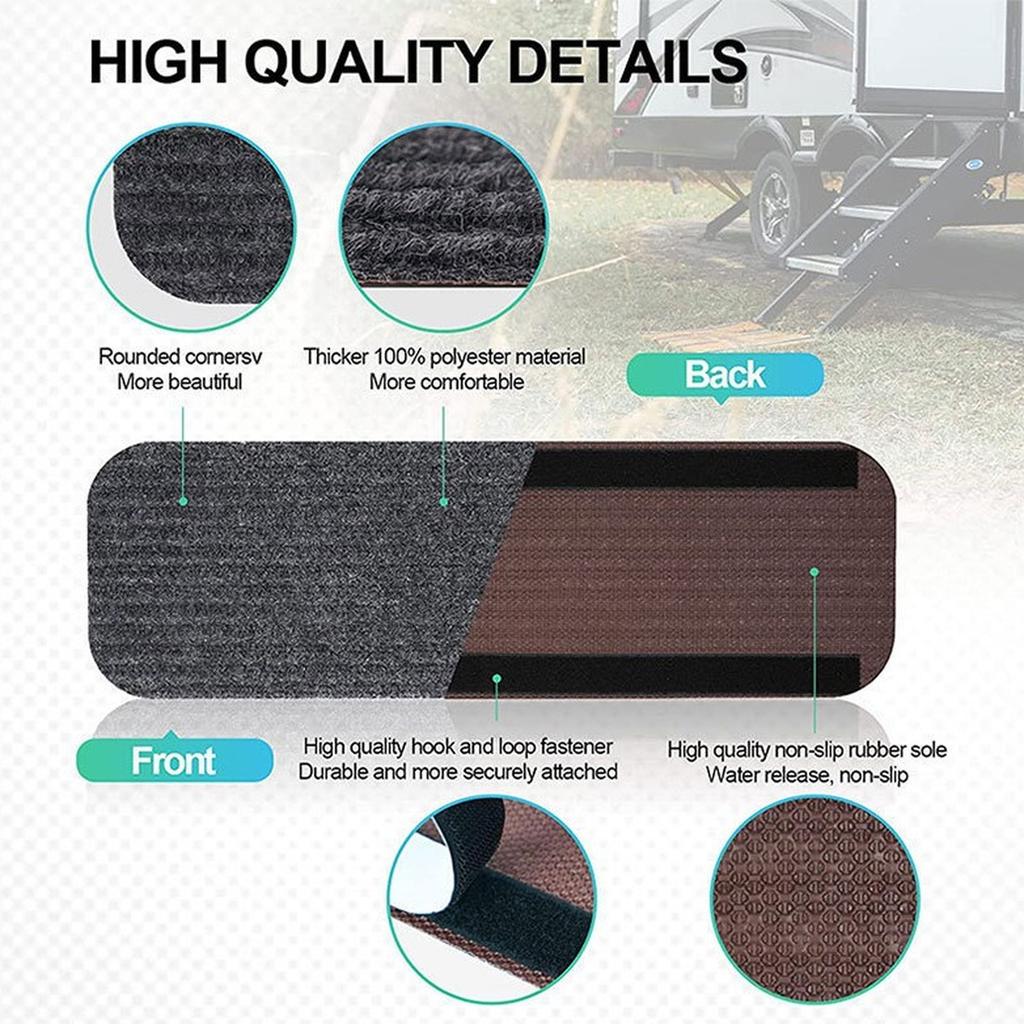 4 PCS RV Step Covers Camper Step Covers RV Stair Covers Replacement for Lippert MORryde Steps for Travel Trailers Motorhome