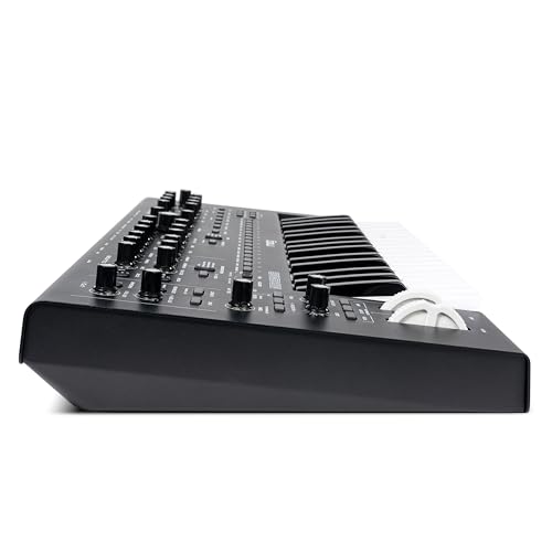 MOOG Messenger Monophonic Analog Keyboard Synthesizer with 32 Keys, 64-Step Sequencer, 256 Presets, Aftertouch, Sub-Oscillator, Ladder Filter, and Arp