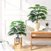 Green Realistic Artificial Plant (Approx. 32.28 Inches) - Long Stem Large Leaves for Indoor/Outdoor Decoration Plant Decoration