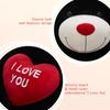 Rotes Herz Große Teddybären Schwarzer Teddybär Stofftiere mit gesticktem Ich liebe dich für Freundin Großer Valentinstag Flauschiges T