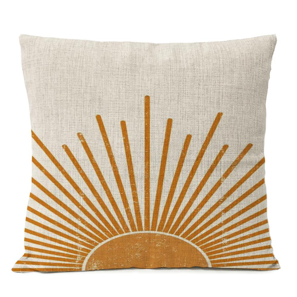 Home Decorative Geometric Bohemia Tropical Linen Pillow Cover Boho Plant Throw Pillow Art Cushion Decoration Sofa Pillowcase