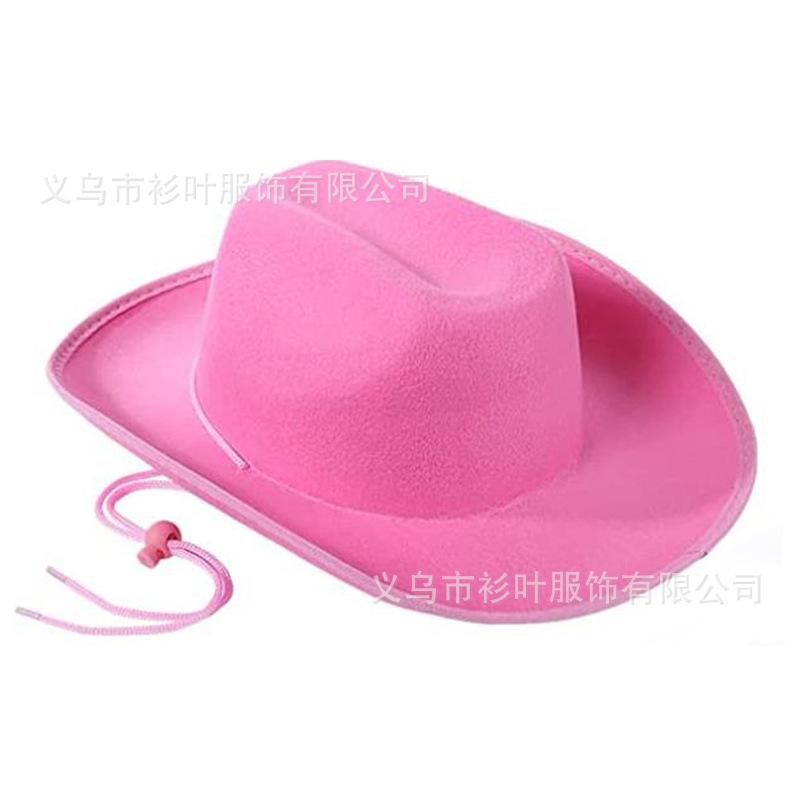 White Hemming Cowboy Hat, Western Cowboy Hat, Thick Material Black and White Hemming Rope Dick Cowboy Hat