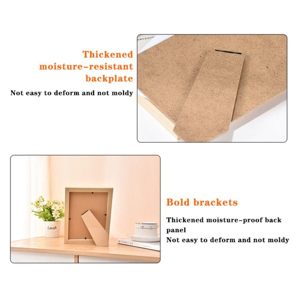 Handcraft Picture Frame Wooden Photo Display Frame Simple Photo Display Holder  Desktop Ornament