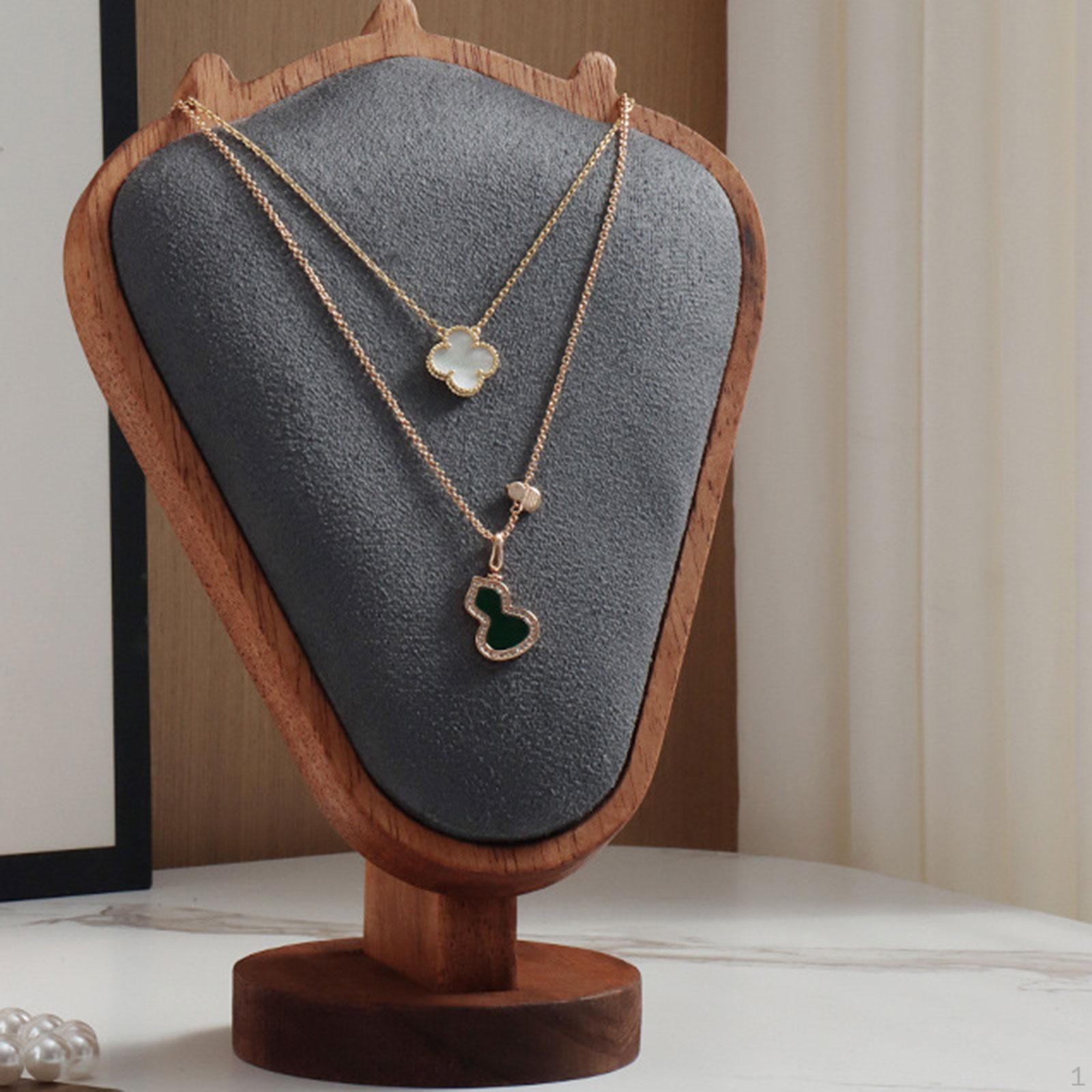 

Подставка для ювелирных изделий с деревянной основой для розничного использования серый