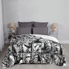All Might Mix Collage My Hero Academia Fleece Throw Blankets toshinori yagi Blankets for Bed Office Warm Plush Thin Quilt
