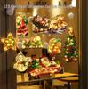 LED Christmas Window Suction Cup String Lights - Indoor Holiday Display with Window Stickers and Wall-Mounted Decorations