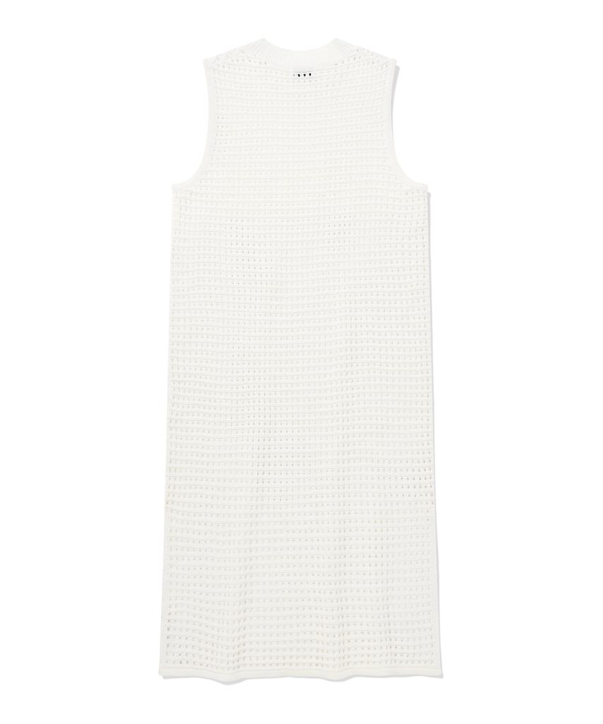 Covernat Woman Sleeveless Knit Dress Ivory