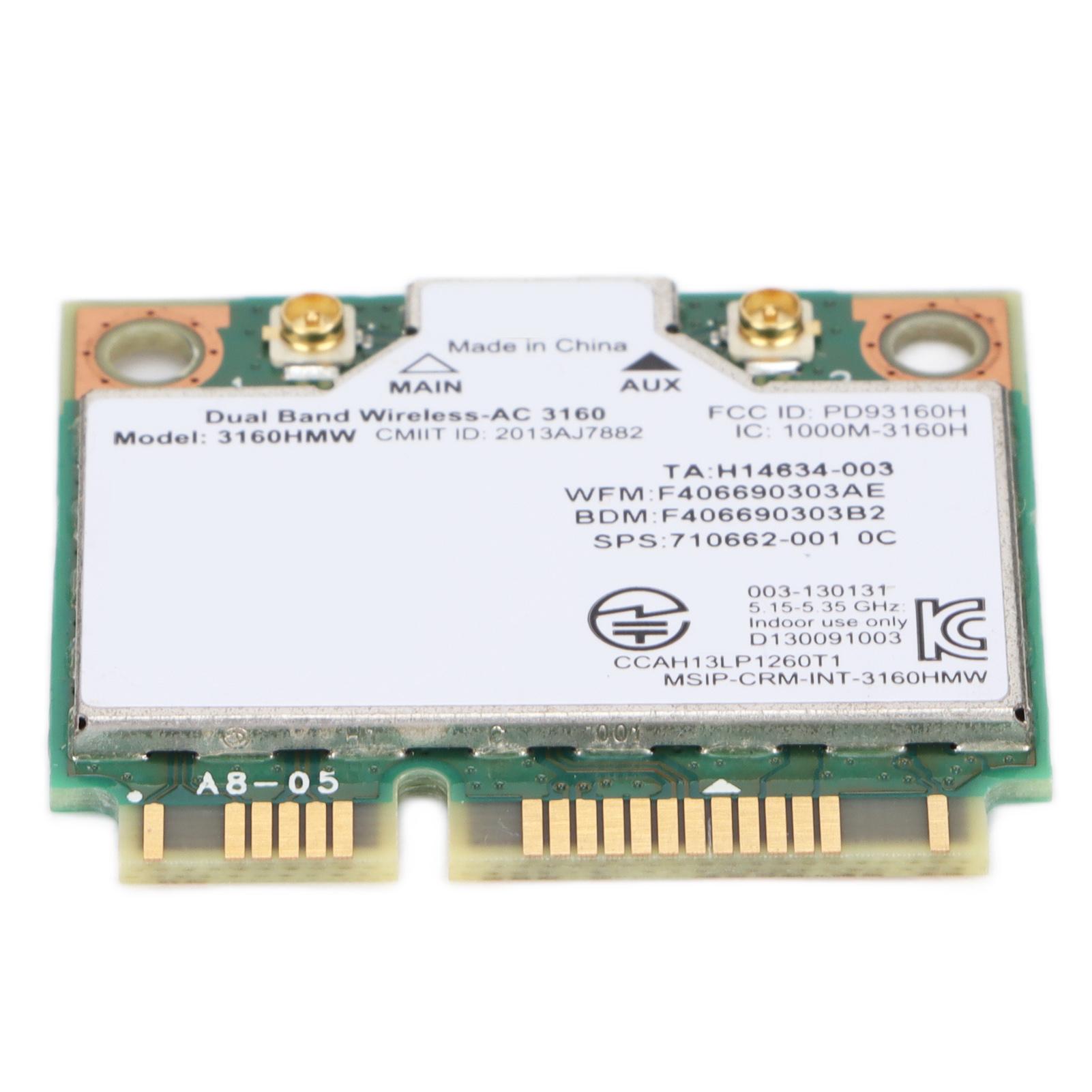 

Wireless Card Dual Band 2.4GHz 5GHz Network Computer Accessories for Windows7 for Windws8 for Windows10