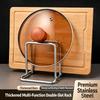 Rustproof Stainless Steel Kitchen Rack Countertop Stand Holder for Pot Lids Cutting Boards Baking Tools Storage