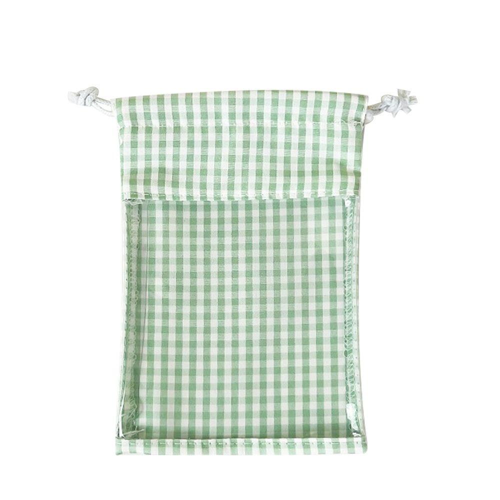 Bolsa de Exibição de Bonecas Gingham Grande Capacidade Bolsa de Armazenamento de Maquiagem Nova Bolsa com Cordão Bonecas
