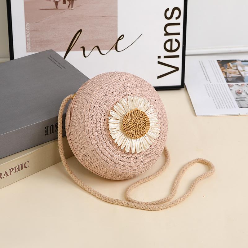 Rustic Raffia Straw Bag Woven Phone Bag Crossbody Female,Beach Straw Small Bag Holiday Style