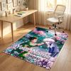 Personalized Crystal Velvet Carpet,Hunter × Hunter Custom Printed Name, Plush Area Rug For Home Indoor Decor