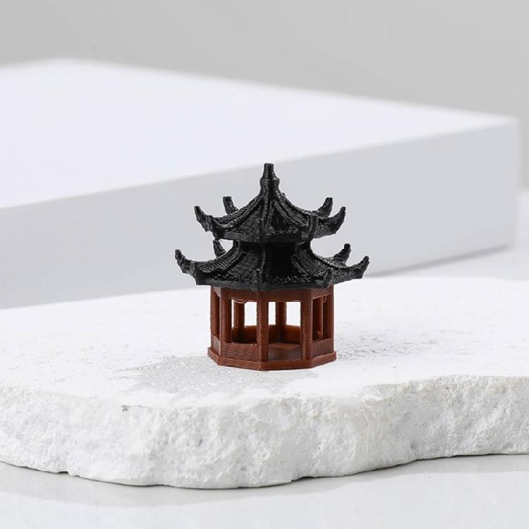 Miniature Pagoda Statues Artistic Chinese Cultural Building 3D Models Safe and Friendly to Nature Decoration