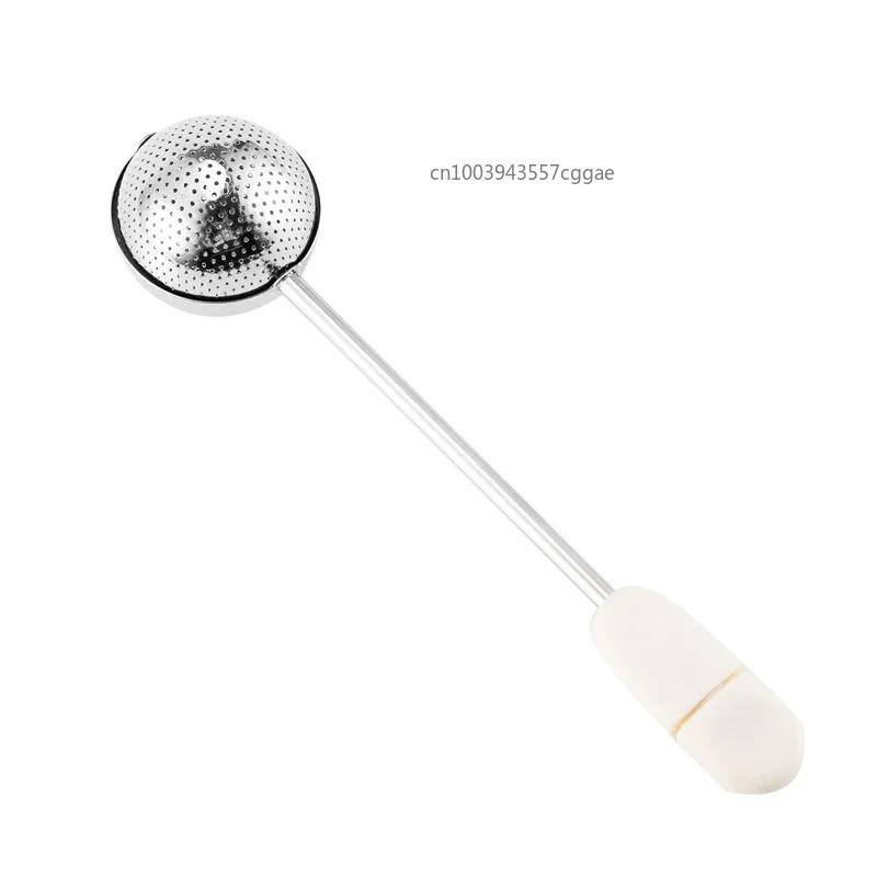 Multifunction Tea Infuser Single-sided Rotating Tea Infuser Ball Tea Filter Mesh With Soft Handle Portable Fine Mesh Filter