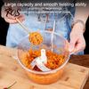 Household Kitchen Gadget Manual Food Chopper, Hand Press Garlic Mincer with 3D Stainless Steel Easy Prep Tool Blades, 1.5/2L Nuts Eggs Herb