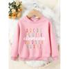 Unisex Kids Crewneck Sweatshirt, Colorful Alphabet Elemeno Letter Print Pullover, Boys Girls Educational Casual Sweatshirt For Kids Over 4 Years Old