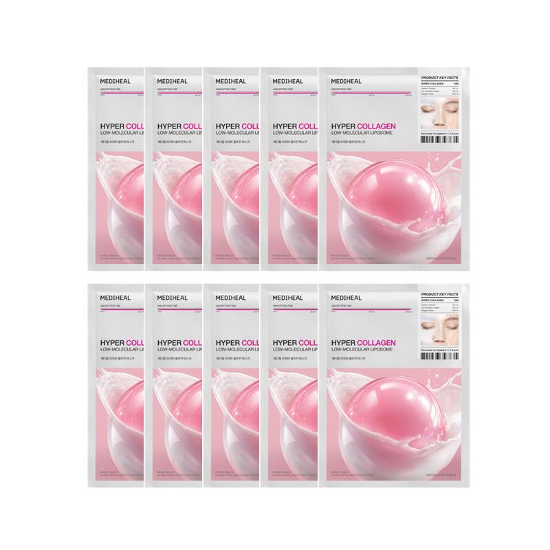 

Mediheal Гипер-маска с коллагеном/гиалуроновой кислотой 35 г 10 шт. (2 варианта) # Collagen 10 sheets