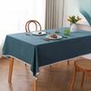 Imitation Cotton-linen Tablecloth Rectangular Thickened Waterproof Oil Resistant Dining Table Cloth Circular Coffee Table Cloth Protective Pad