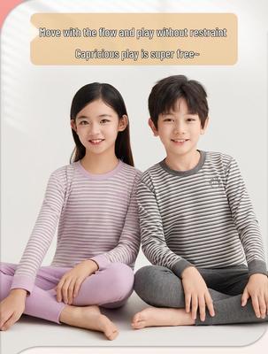 Children's Graphene Thermal Underwear Set: Boys' and Girls' Base Layer Pajamas for Autumn