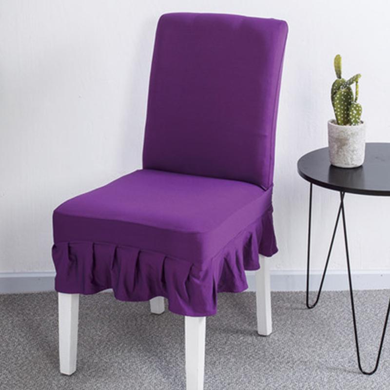 Capa elástica para cadeira com babados para decoração de casa, escritório e hotel