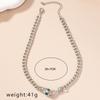 Zodiac Snake Pendant Necklace Female Personality Punk Light Luxury Diamond Collarbone Chain