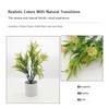 Multicolor Kunstmatige Roos Bloemen Bonsai Groen Gras Foto Requisieten Lente Gras Potplant Wit Bloempot Waterdicht