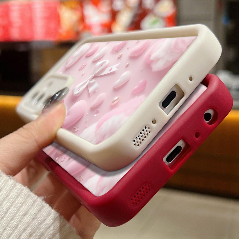 Pink Bowknot Phone Case For Samsung Galaxy S23 S22 S21 S25 S24 S20 Ultra FE A35 A15 A25 A55 Note 20 Plus 5G Fashion Gift Cover