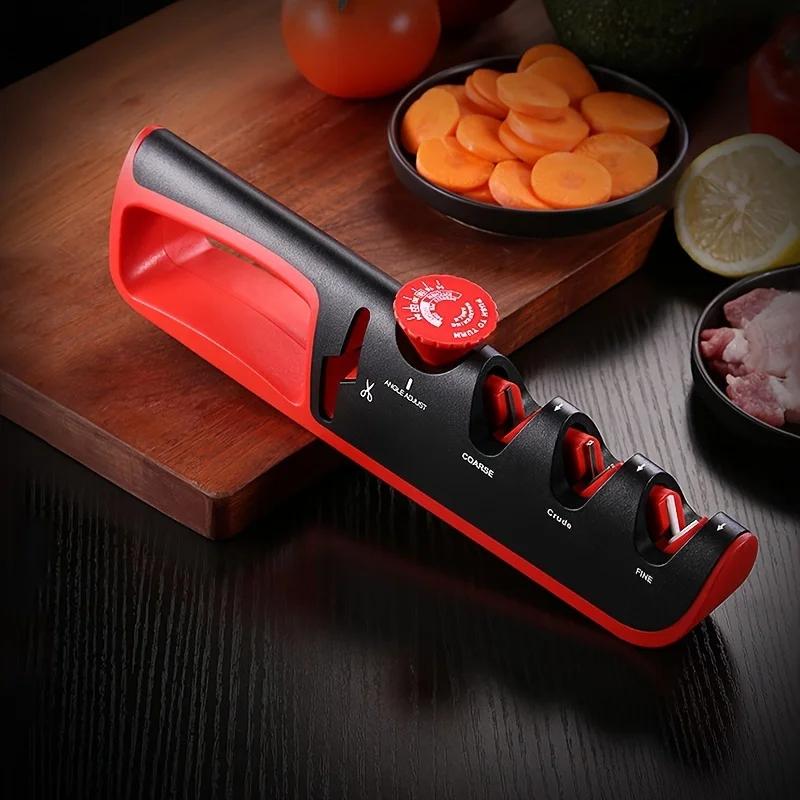 

Kitchen Knife Sharpener Adjustable Angle Scissors Knives Sharpening Grinding Machine Whetstone Professional Sharpener Tool as pic