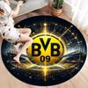 Borussia Round Area Rug,Carpet Rug for Living Room Bedroom Sofa Playroom Decor,Non-slip Floor Mat