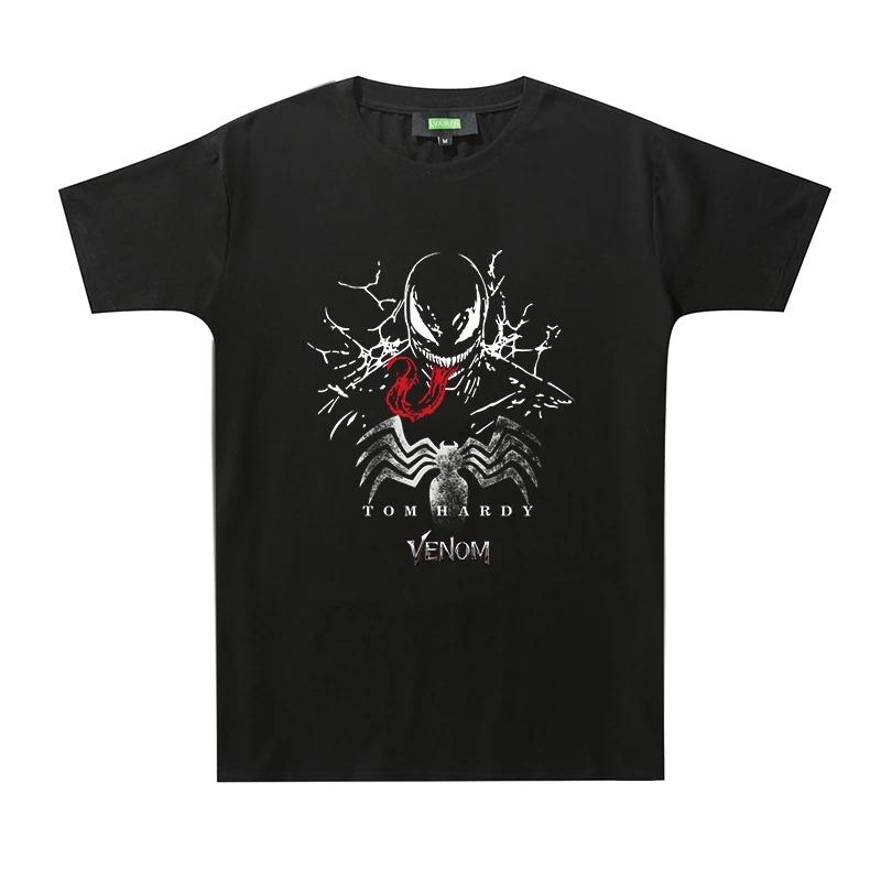 Marvel Venom 3 Short Sleeve T-Shirt for Boys Students Summer Loose Casual Half Sleeve Clothes Bottom Cotton Spider-Man Popular