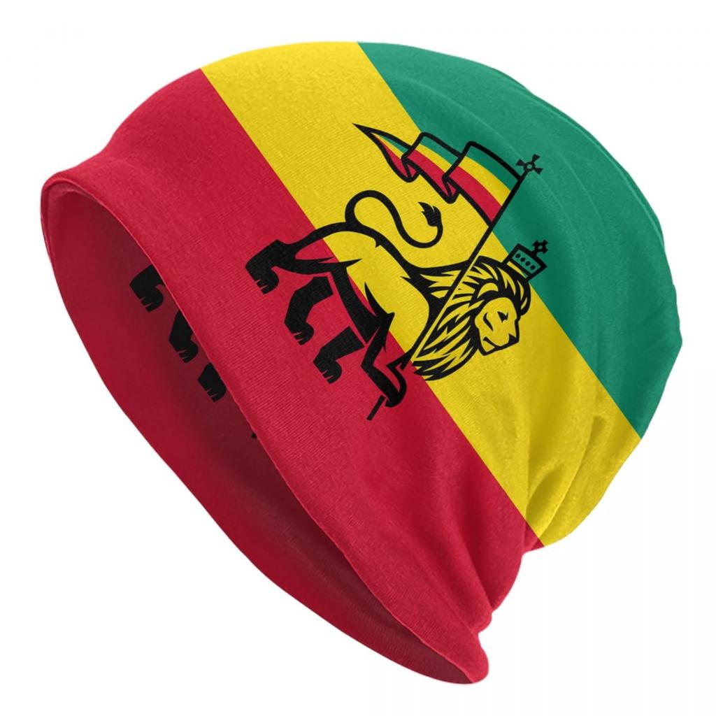 Custom Jamaica Rasta Lion Skullies Beanies Caps Unisex Winter Warm Knit Hat Reggae Jamaican Flag Bonnet Hats Outdoor Ski Cap