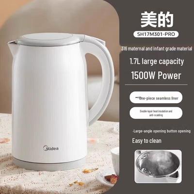 Midea 1.7L 316 Stainless Steel Electric Kettle CN Plug (adapter Included)