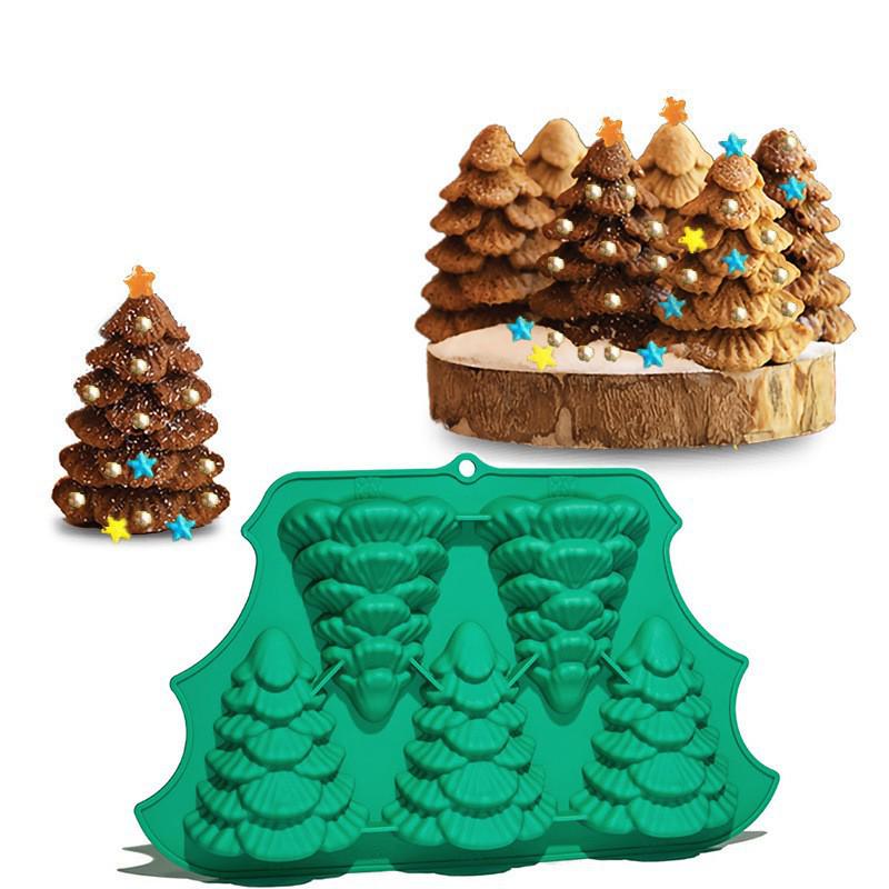 Christmas Silicone Mold: 5-Cavity for Tree, Gloves, and Figurine Designs