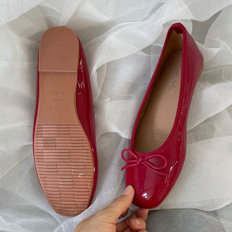 Fashion Footwear Fashion Butterfly-Knot Women Ballet Flats Dance Shoes Shallow Female Soft Round Toe Ladies Flats With Shoes Slides