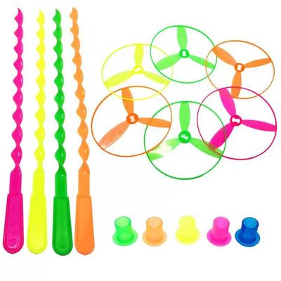 Large Flying Fairy Hand-Push Bamboo Dragonfly Frisbee for Kids