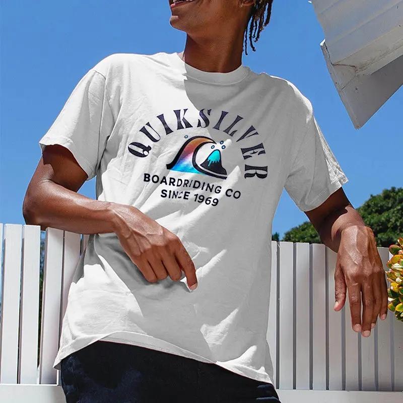 

Men Summer New Trend Hot-selling Street Fashion Printing Casual Loose Sports Short-sleeved T-shirt Comfortable Travel Breathable S