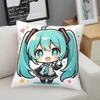 Hatsune Miku Cyberpunk Throw Pillow Futuristic Mecha Anime Cushion For Gaming Room Teens Room Sofa Bedroom Decor Gift For Fans