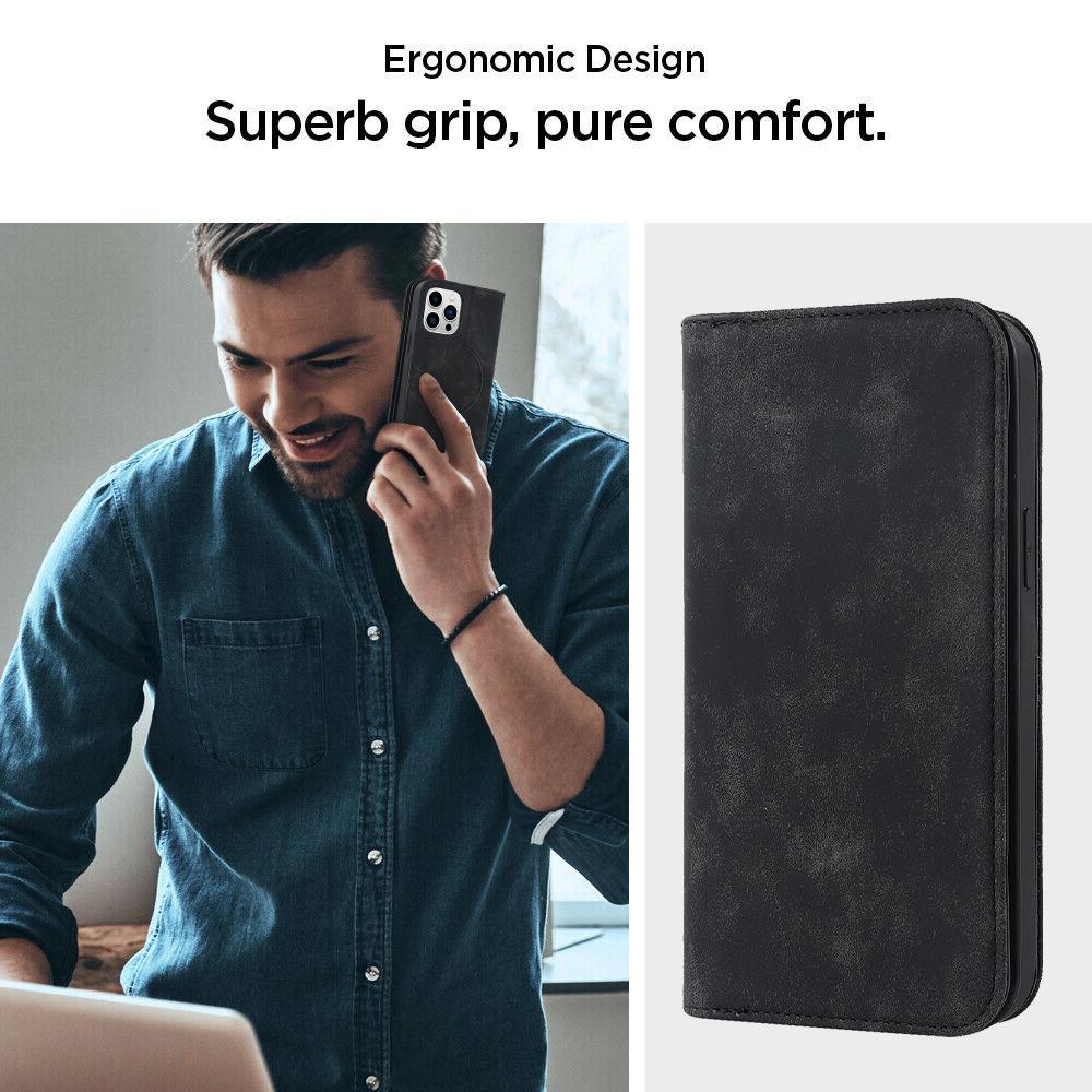 iPhone 16 Retro Multi-Card Leather Case with MagSafe Wireless Charging