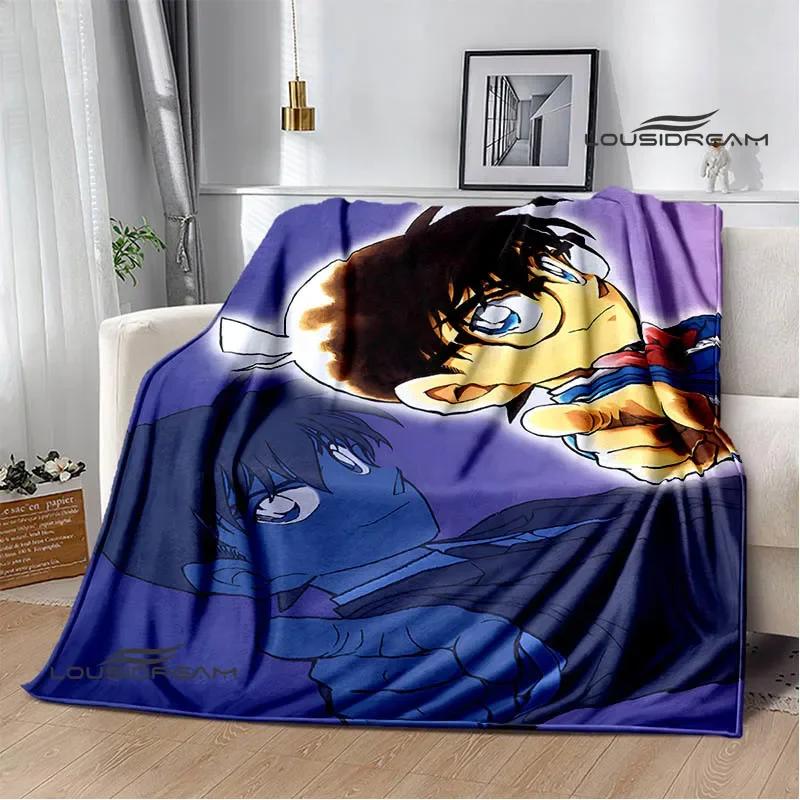 Detective Conan Cartoon Printed Blankets Picnic Blanket Warm Flannel Blankets Home Bed Linings Blankets for Beds Birthday Gift