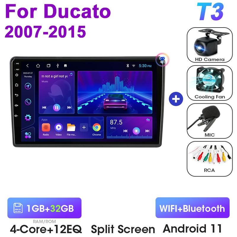 2 Din Android 12 Autoradio Für Fiat Ducato Peugeot Boxer Citroen Jumper 2 2006 -2025 Multimedia Video Player carplay Auto Stereo