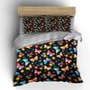 Colorful Butterflies And Floral Print Bedding Set 1 Duvet Cover 2 Pillowcases For Adult And Children Luxury Gift Full Size